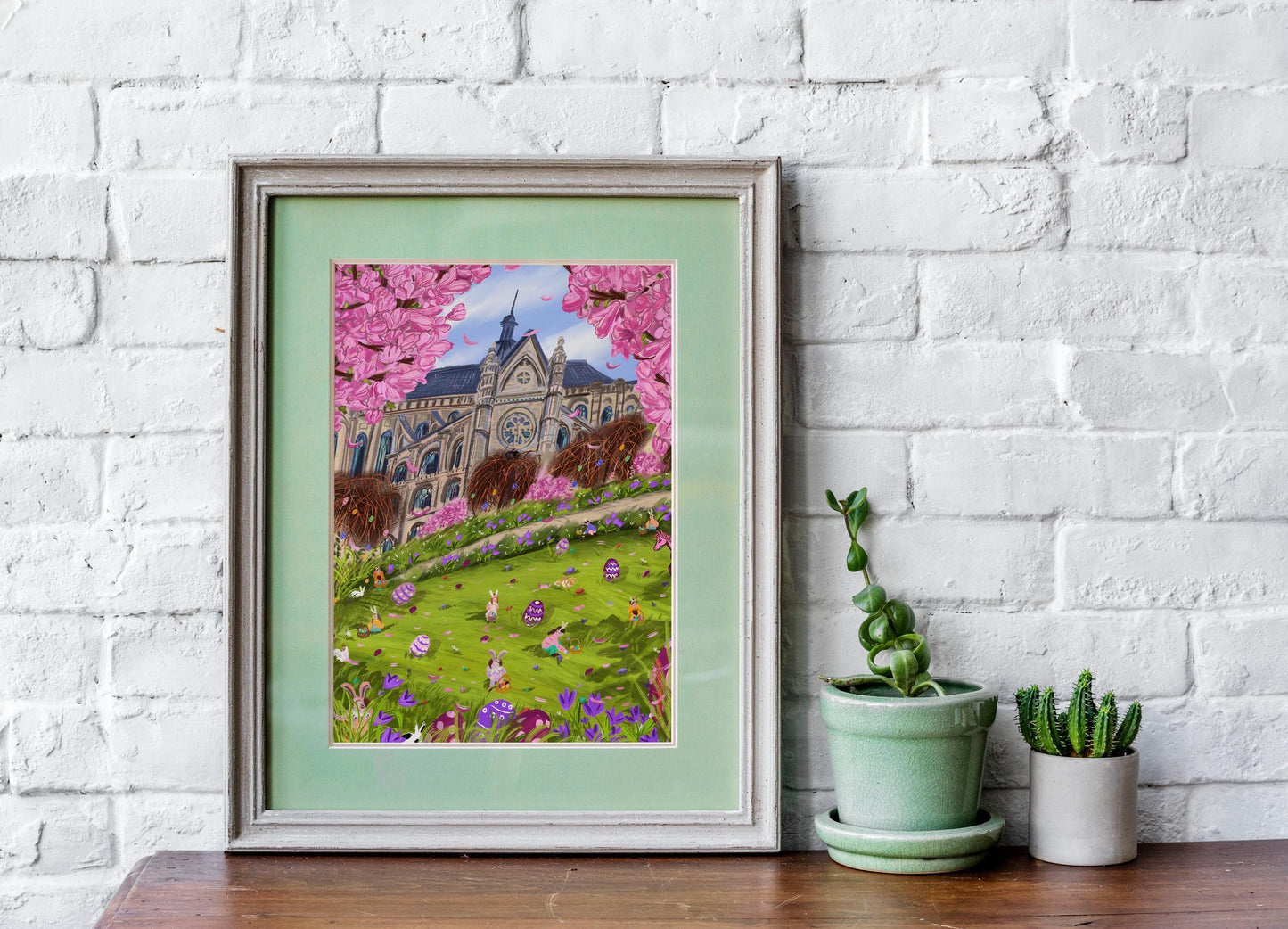 Magnolia Bloom Easter Egg Hunt Art Poster