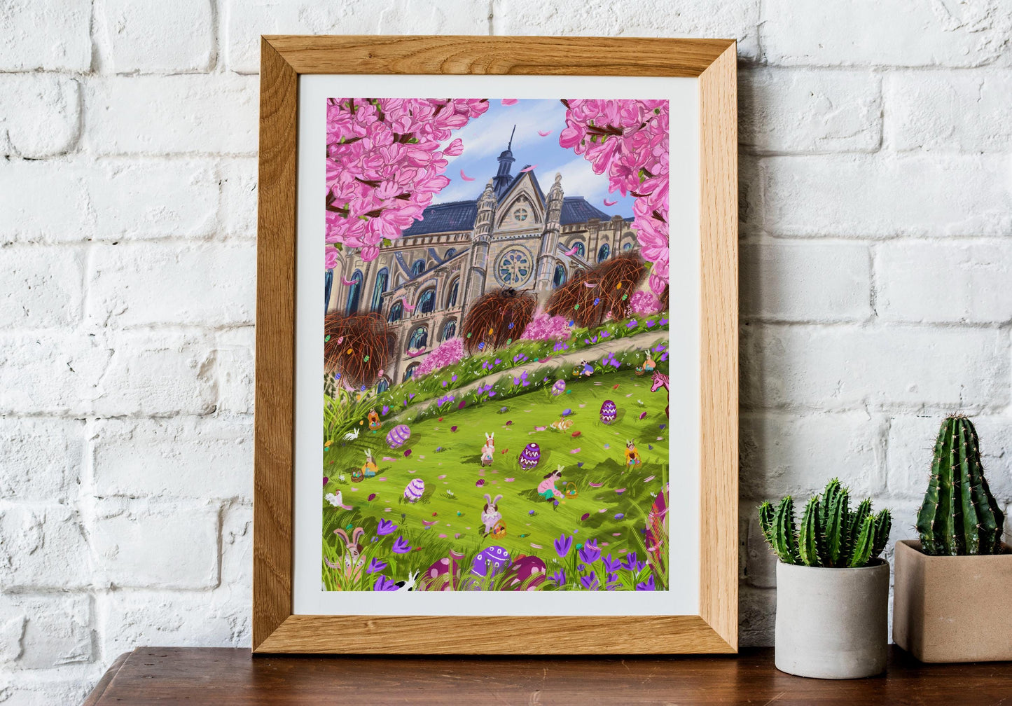 Magnolia Bloom Easter Egg Hunt Art Poster
