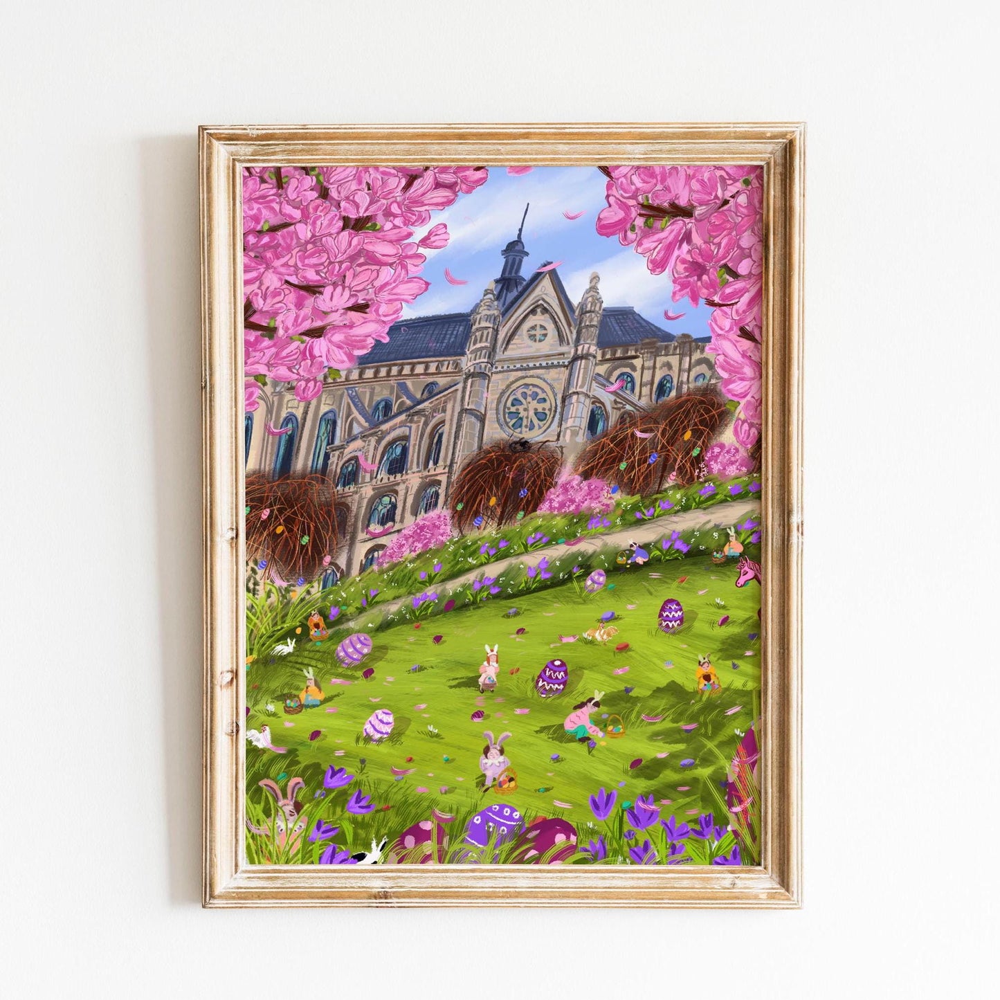 Magnolia Bloom Easter Egg Hunt Art Poster