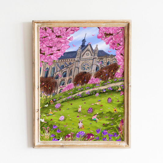 Magnolia Bloom Easter Egg Hunt Art Poster