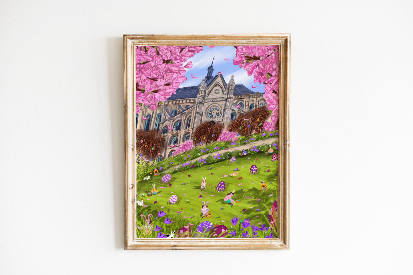 Magnolia Bloom Easter Egg Hunt Art Poster