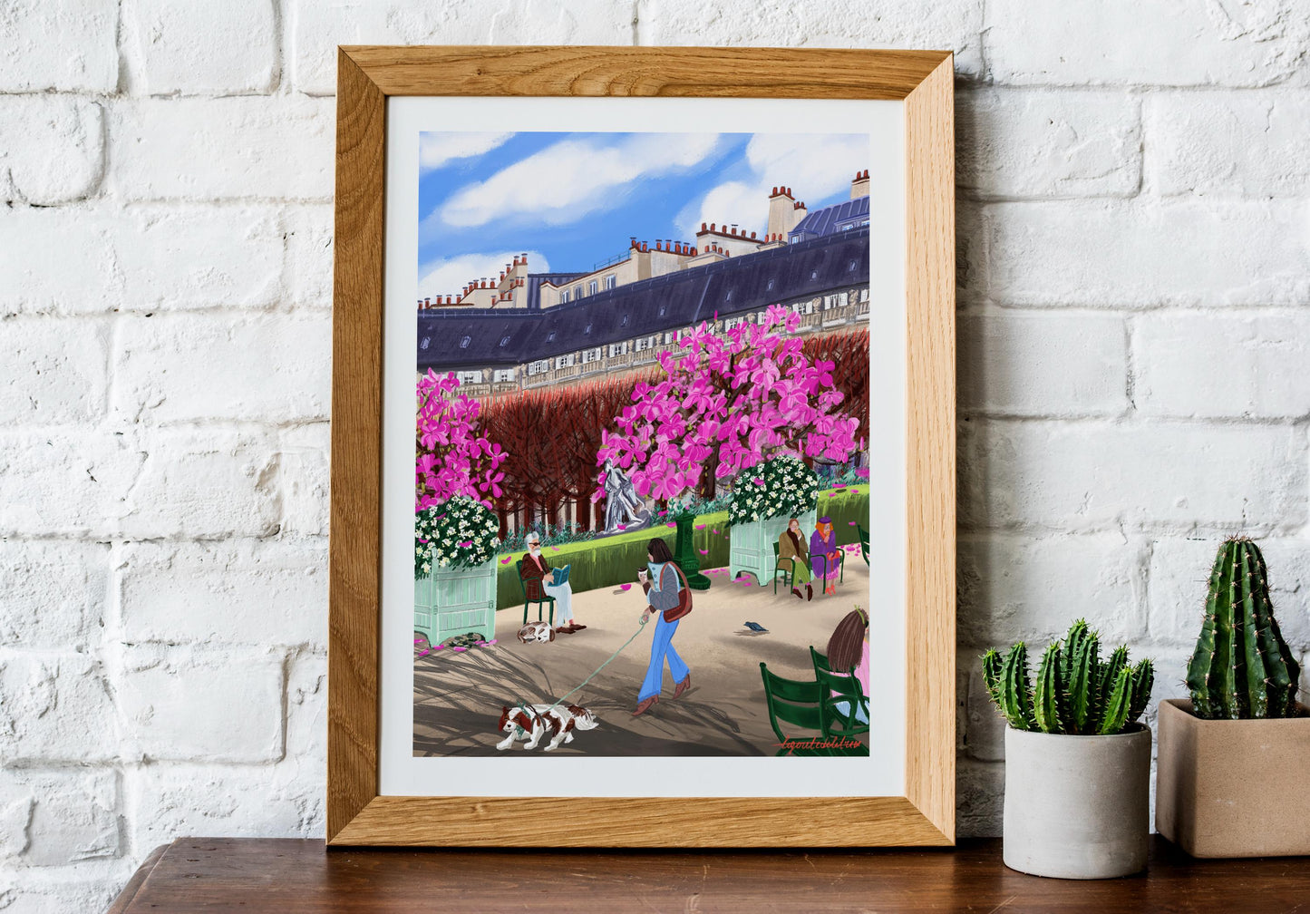 Magnolias in Palais Royal French Aesthetic art poster |Elegant Home decor Magnolia Art