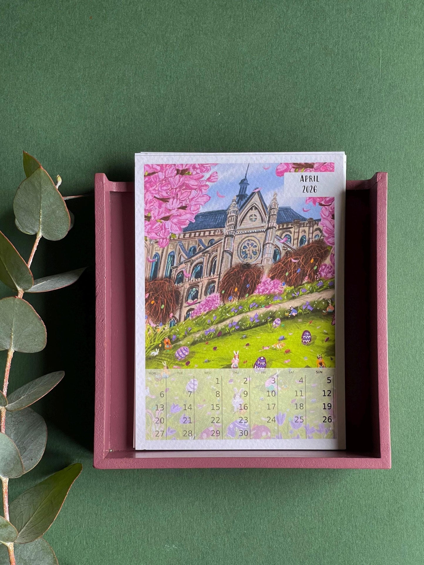 Tiny Desk Calendar 2026| art calendar 2026 |Parisian art gift 2026| new year calendar