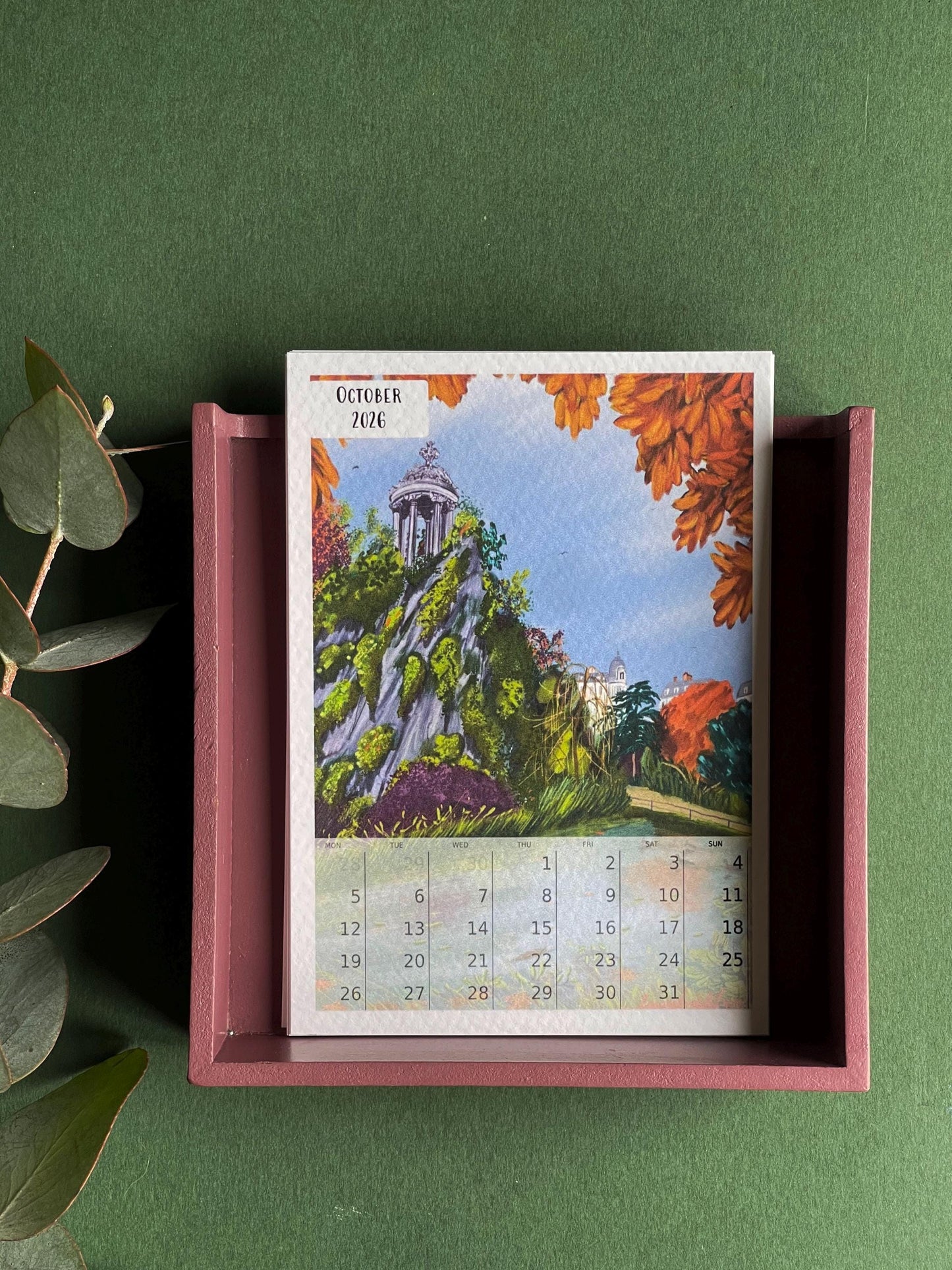 Tiny Desk Calendar 2026| art calendar 2026 |Parisian art gift 2026| new year calendar