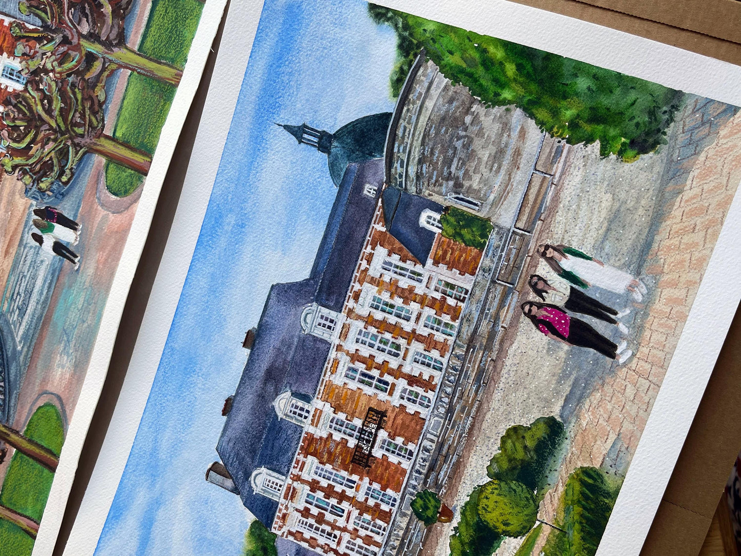 Custom Watercolor Building Sketch: House, Cityscape, or Travel Memory