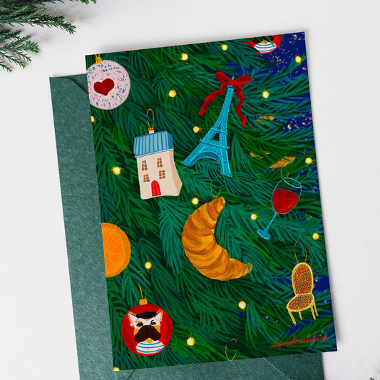Christmas postcards from Paris |New year Postcards set|Pack of Christmas postcards