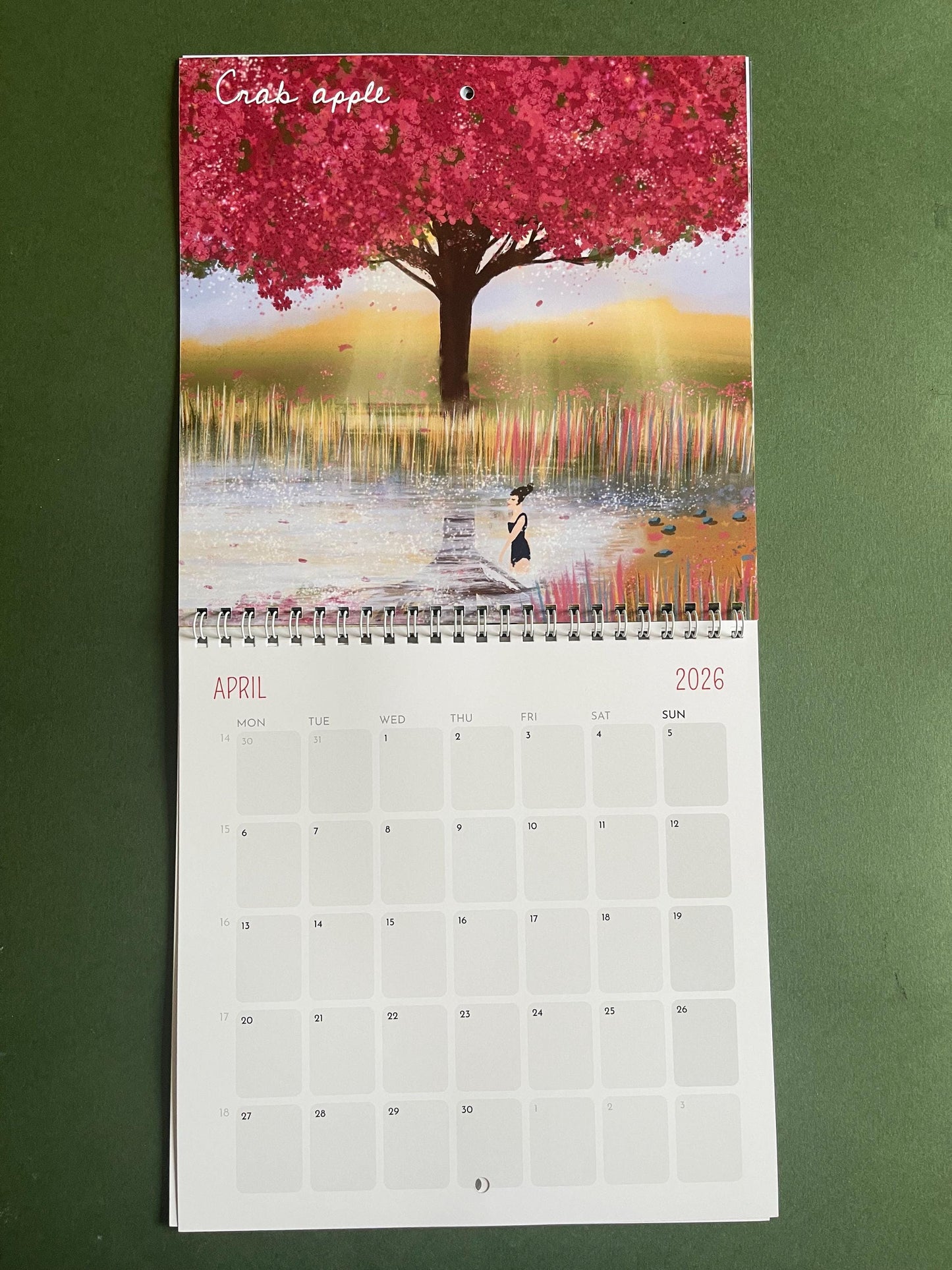 Healing Flowers – 2026 Wall Calendar | Bach Flower-Inspired Art Calendar | 21x21 cm Botanical Wellness Calendar | Floral Wall Decor Gift