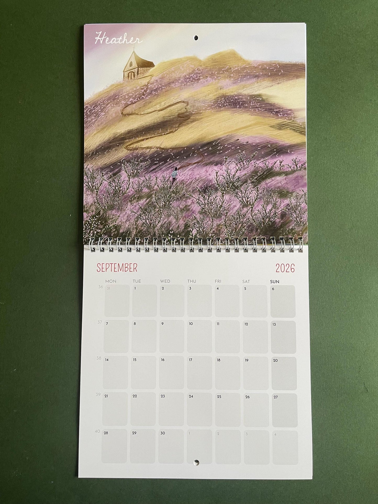 Healing Flowers – 2026 Wall Calendar | Bach Flower-Inspired Art Calendar | 21x21 cm Botanical Wellness Calendar | Floral Wall Decor Gift