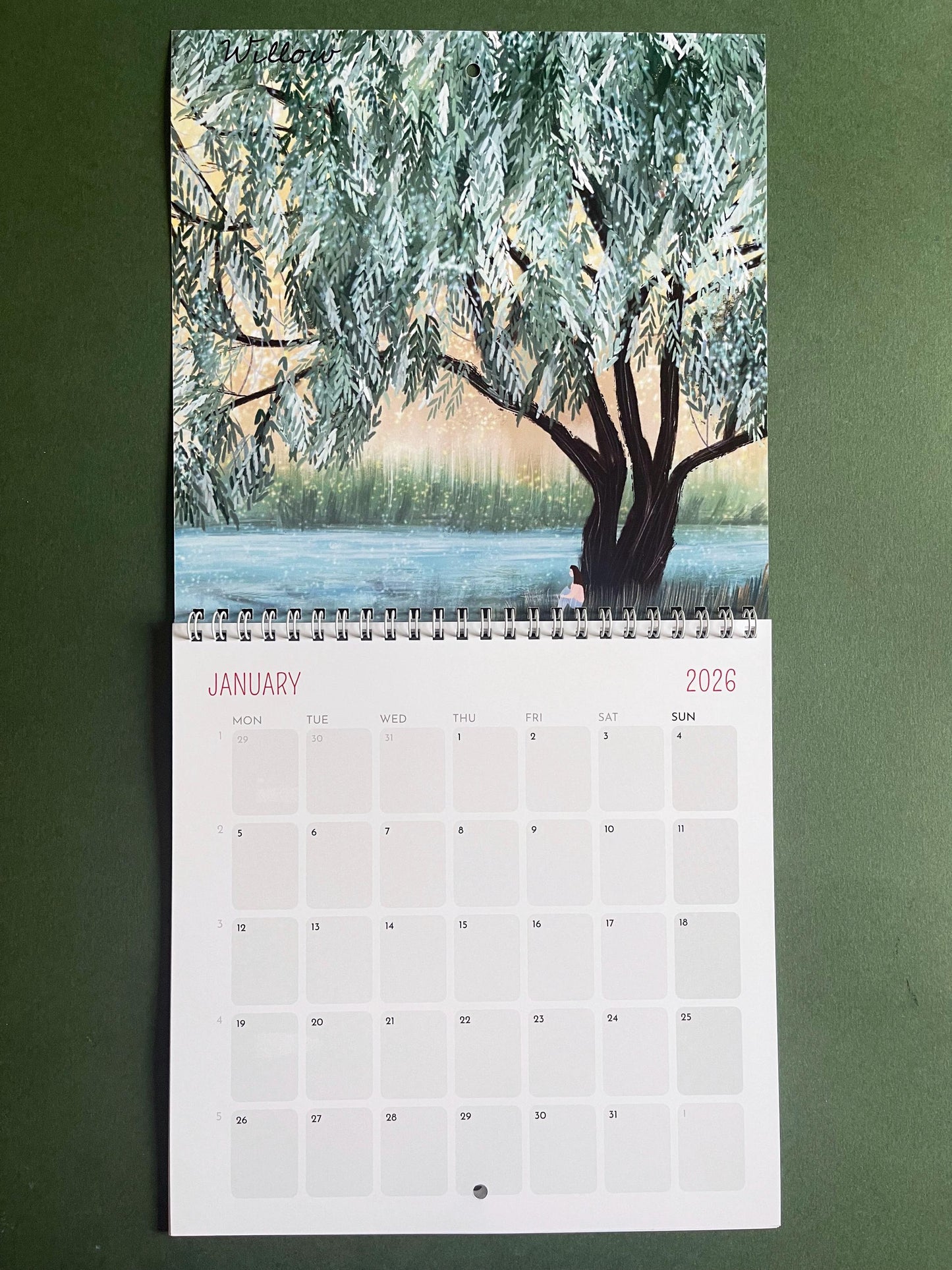 Healing Flowers – 2026 Wall Calendar | Bach Flower-Inspired Art Calendar | 21x21 cm Botanical Wellness Calendar | Floral Wall Decor Gift