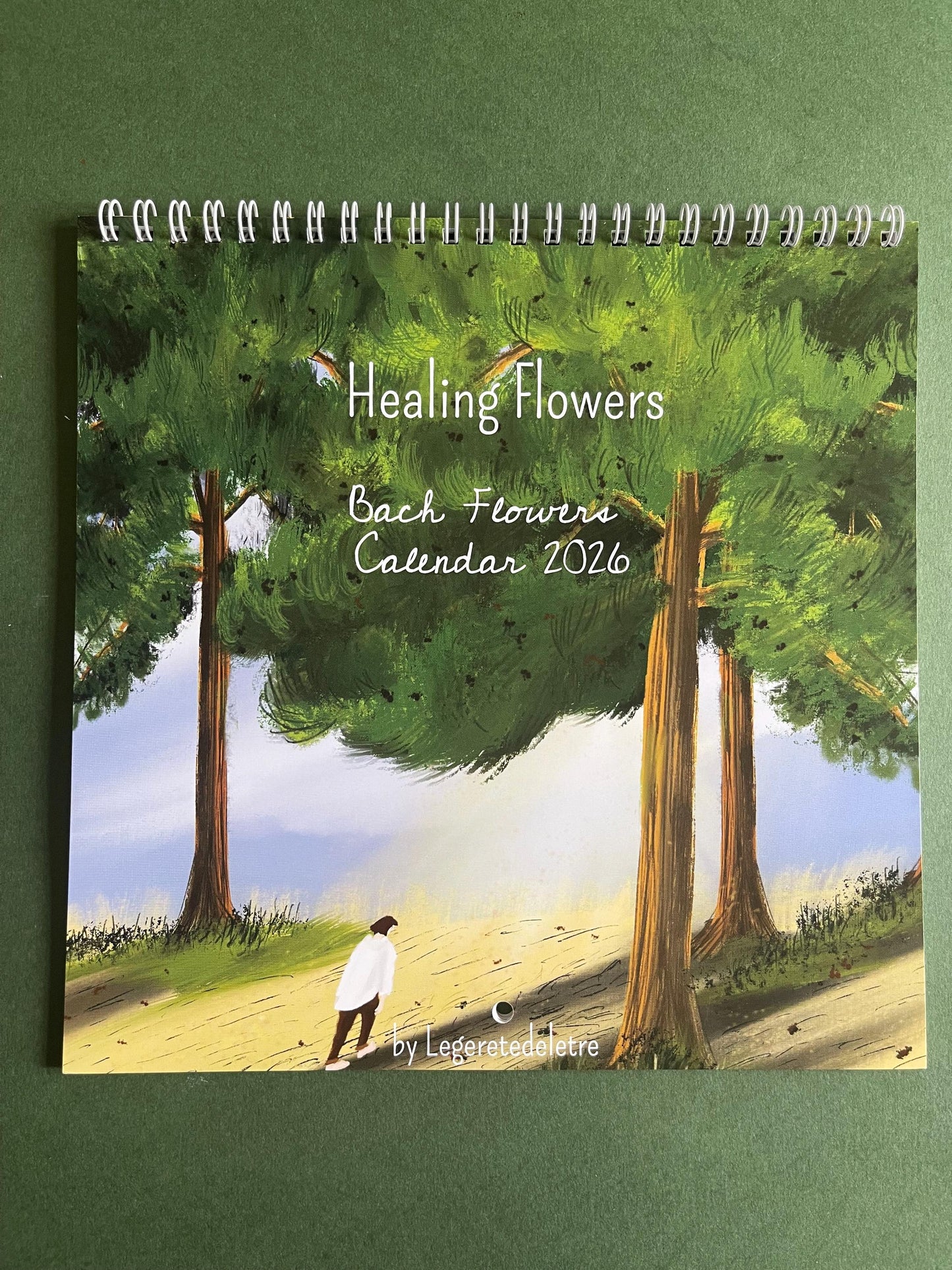Healing Flowers – 2026 Wall Calendar | Bach Flower-Inspired Art Calendar | 21x21 cm Botanical Wellness Calendar | Floral Wall Decor Gift