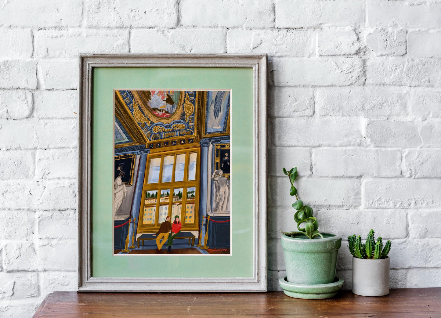 Florence Museum Love|Romantic Couple in an Italian Art Gallery| Uffizi Inspired Wall Art