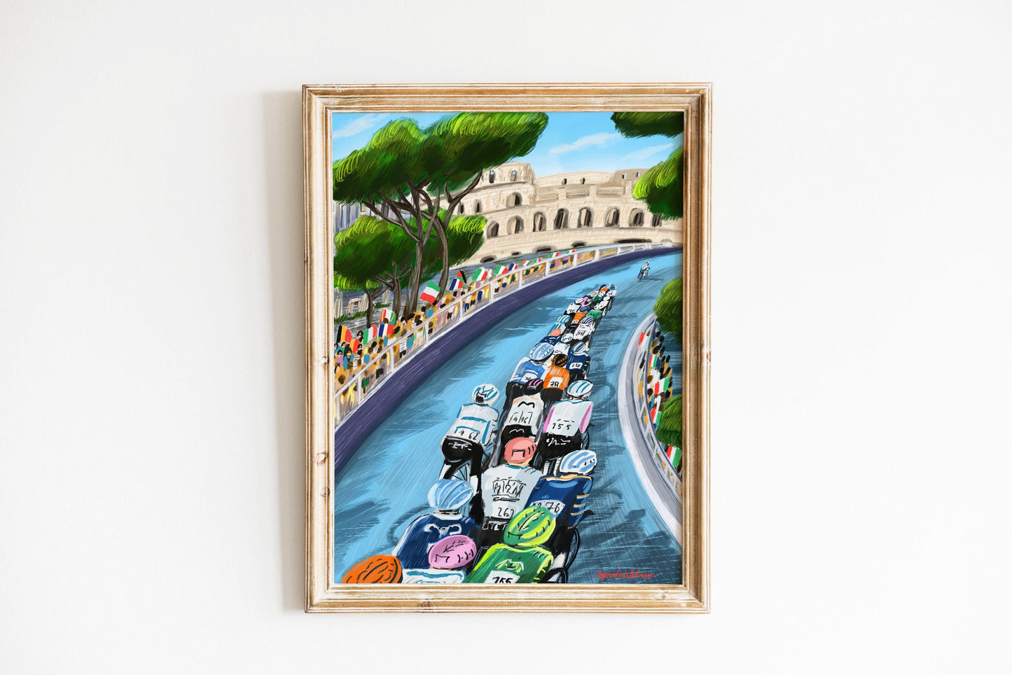 Cycling Wall Art poster |Giro d'Italia inspired art print | Italian cycling race |Gift for Cyclist