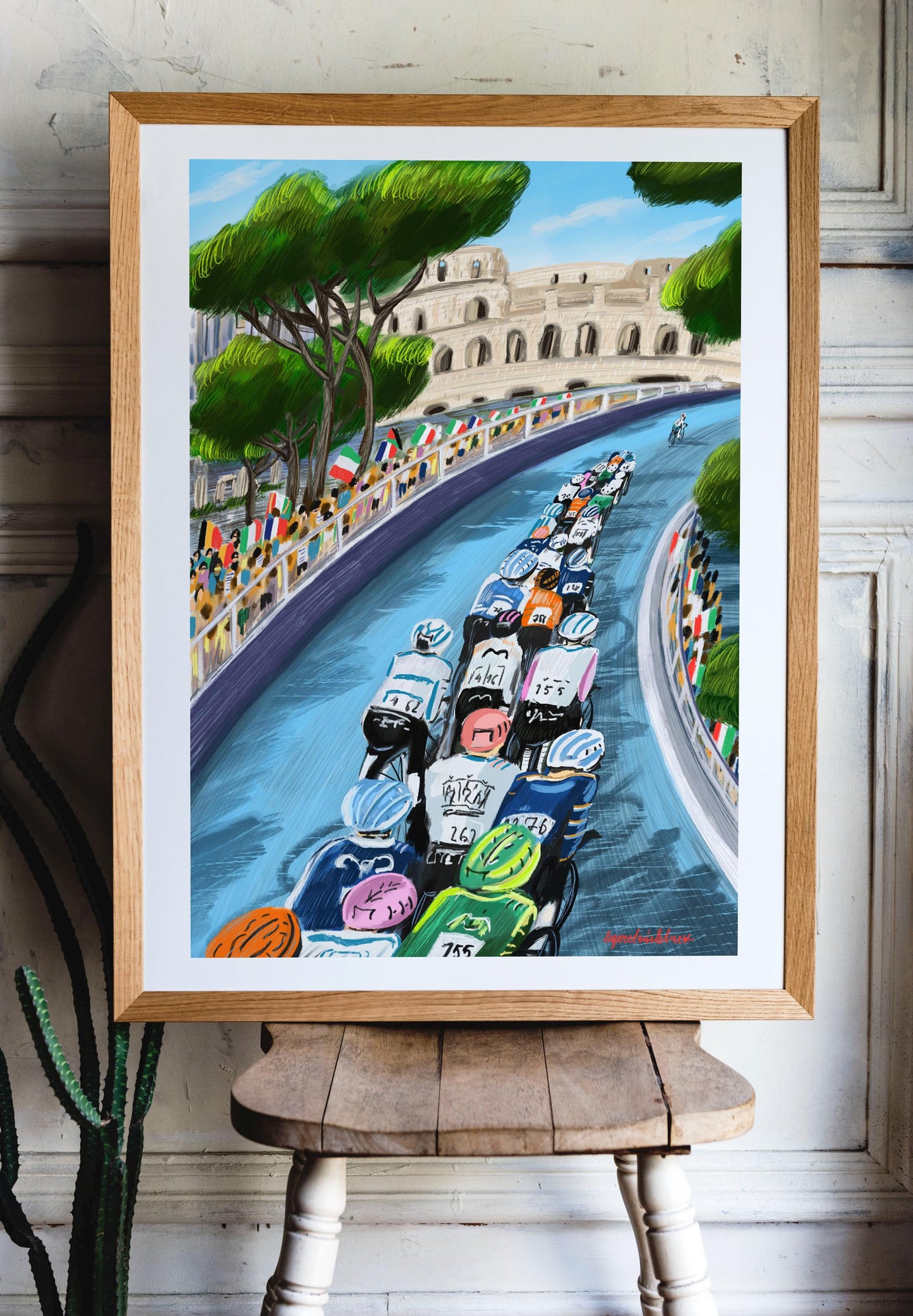 Cycling Wall Art poster |Giro d'Italia inspired art print | Italian cycling race |Gift for Cyclist