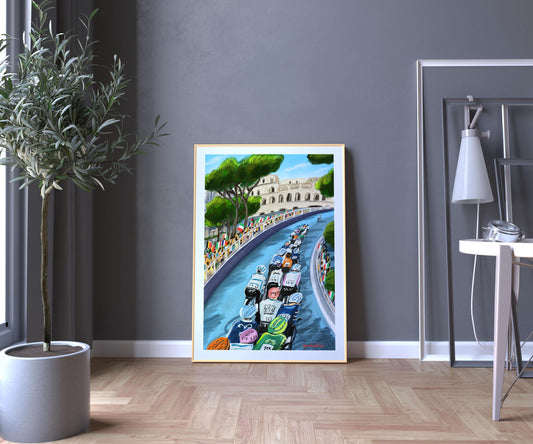 Cycling Wall Art poster |Giro d'Italia inspired art print | Italian cycling race |Gift for Cyclist
