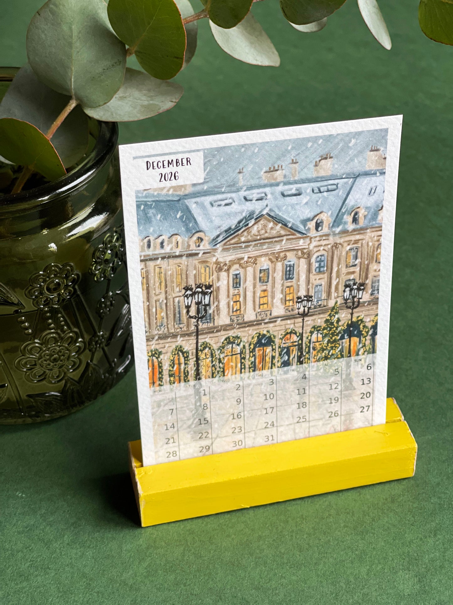 Desk calendar 2026 -One happy year in Paris-illustrated by artist