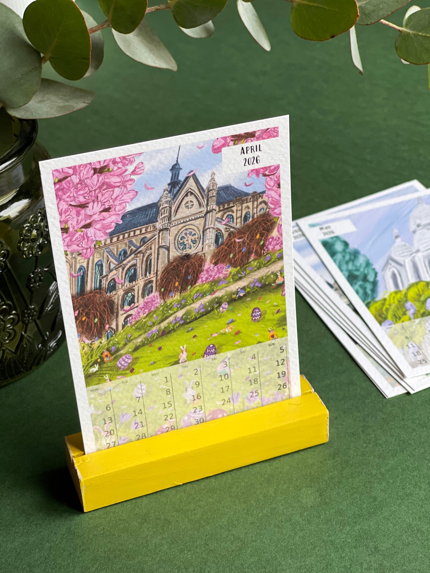 Desk calendar 2026 -One happy year in Paris-illustrated by artist