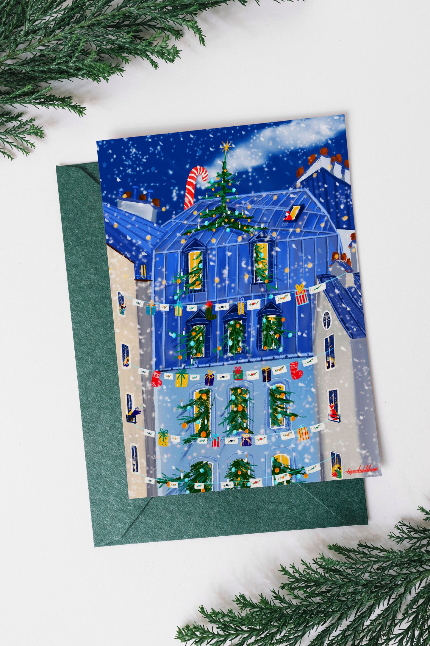 Set of Christmas postcards |Christmas postcards from Paris |New year Postcards set|Pack of Christmas postcards