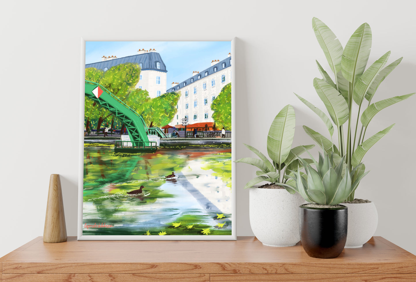 Paris Canal Saint Martin Vibes art poster