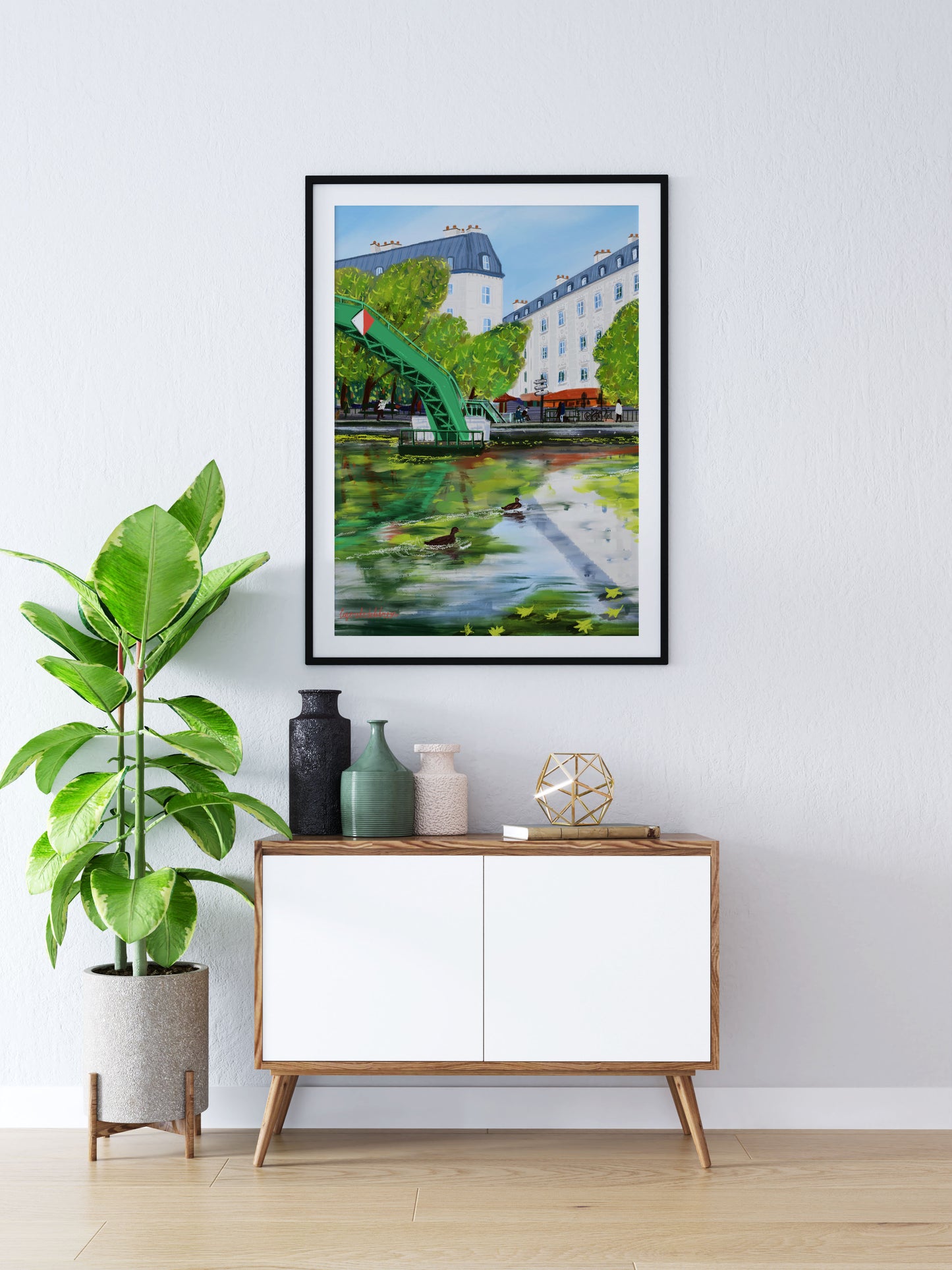 Paris Canal Saint Martin Vibes art poster