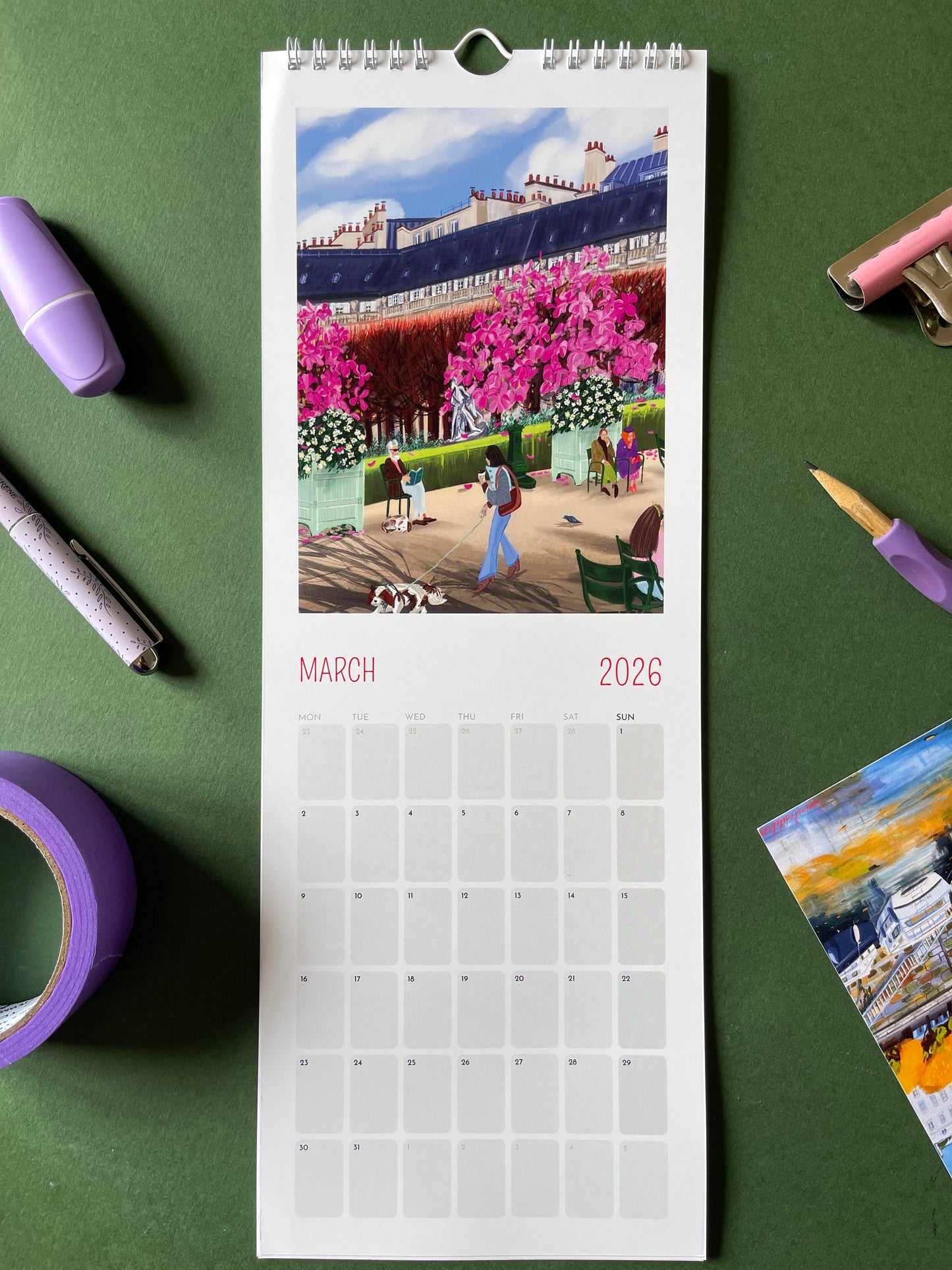 wall calendar 2026 -One Happy Year in Paris