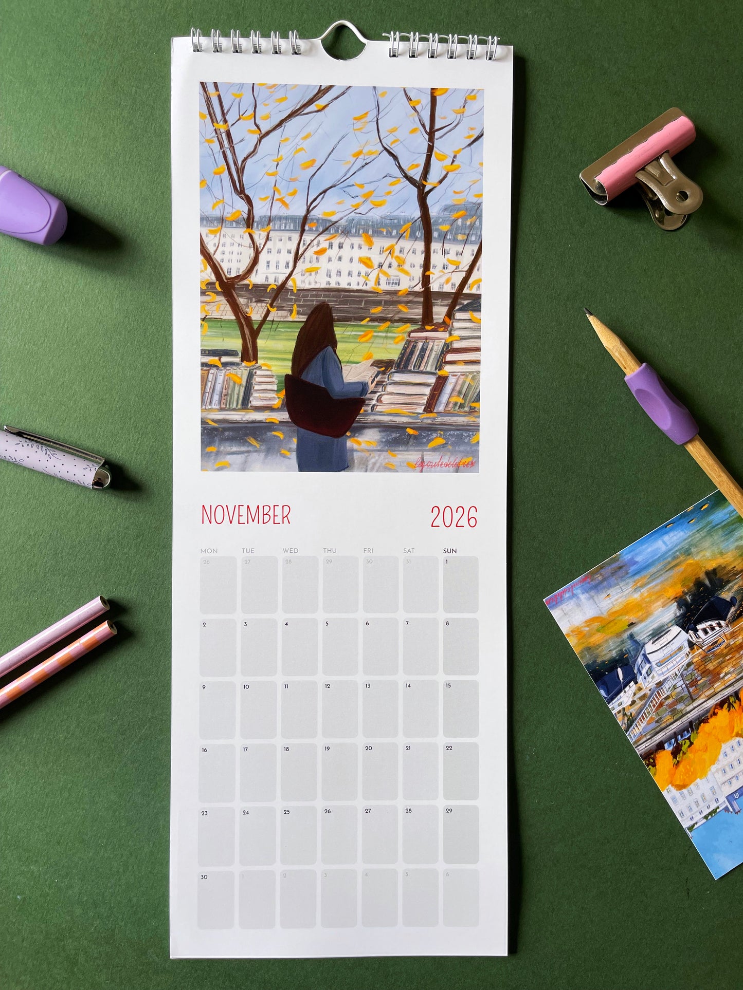 wall calendar 2026 -One Happy Year in Paris