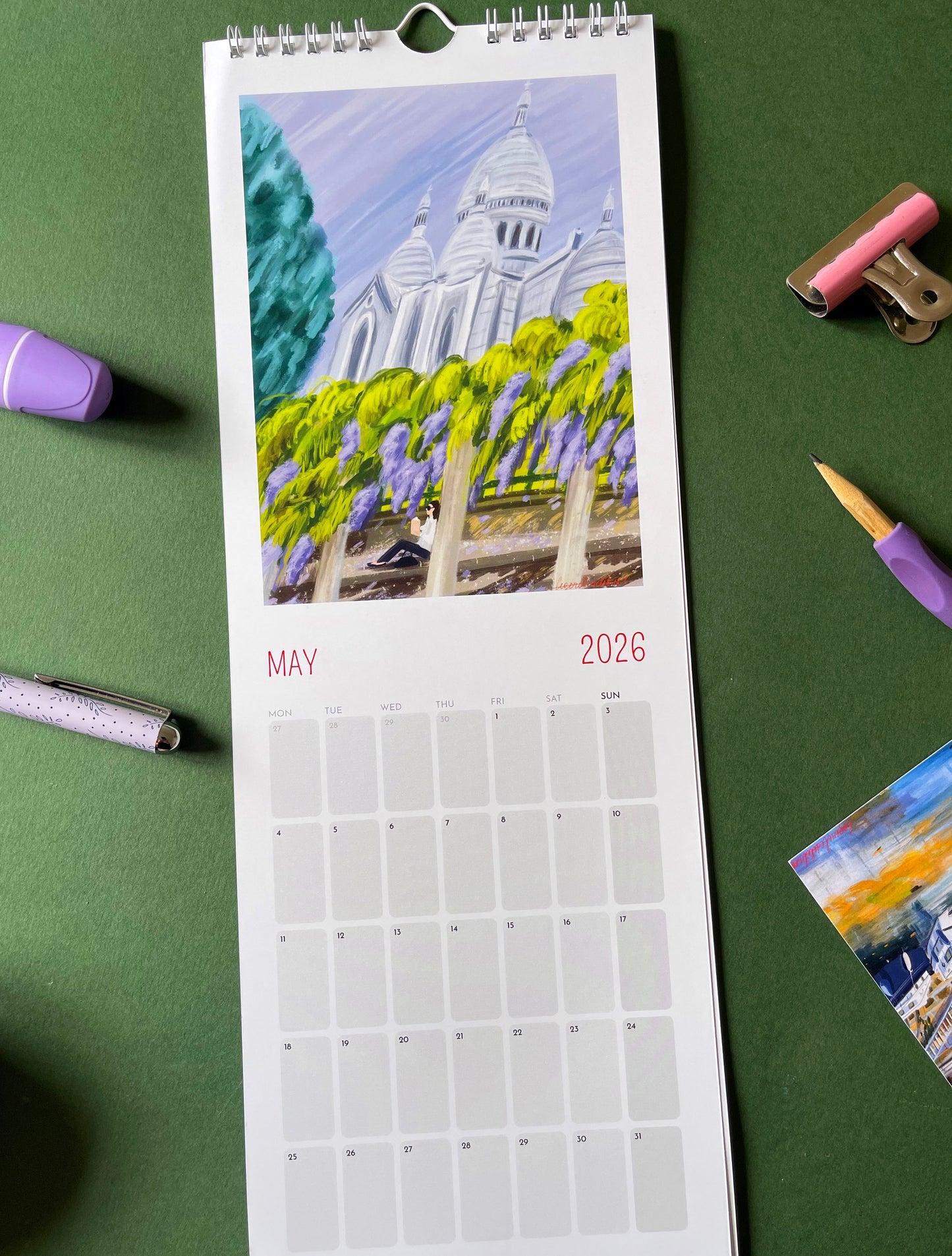 wall calendar 2026 -One Happy Year in Paris