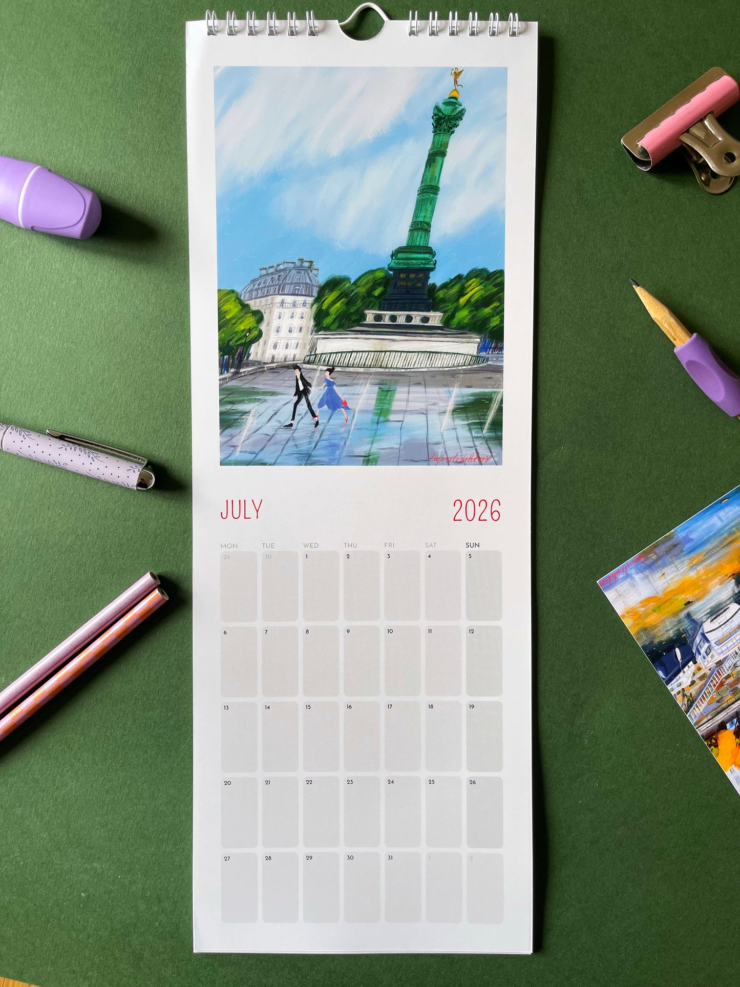 wall calendar 2026 -One Happy Year in Paris