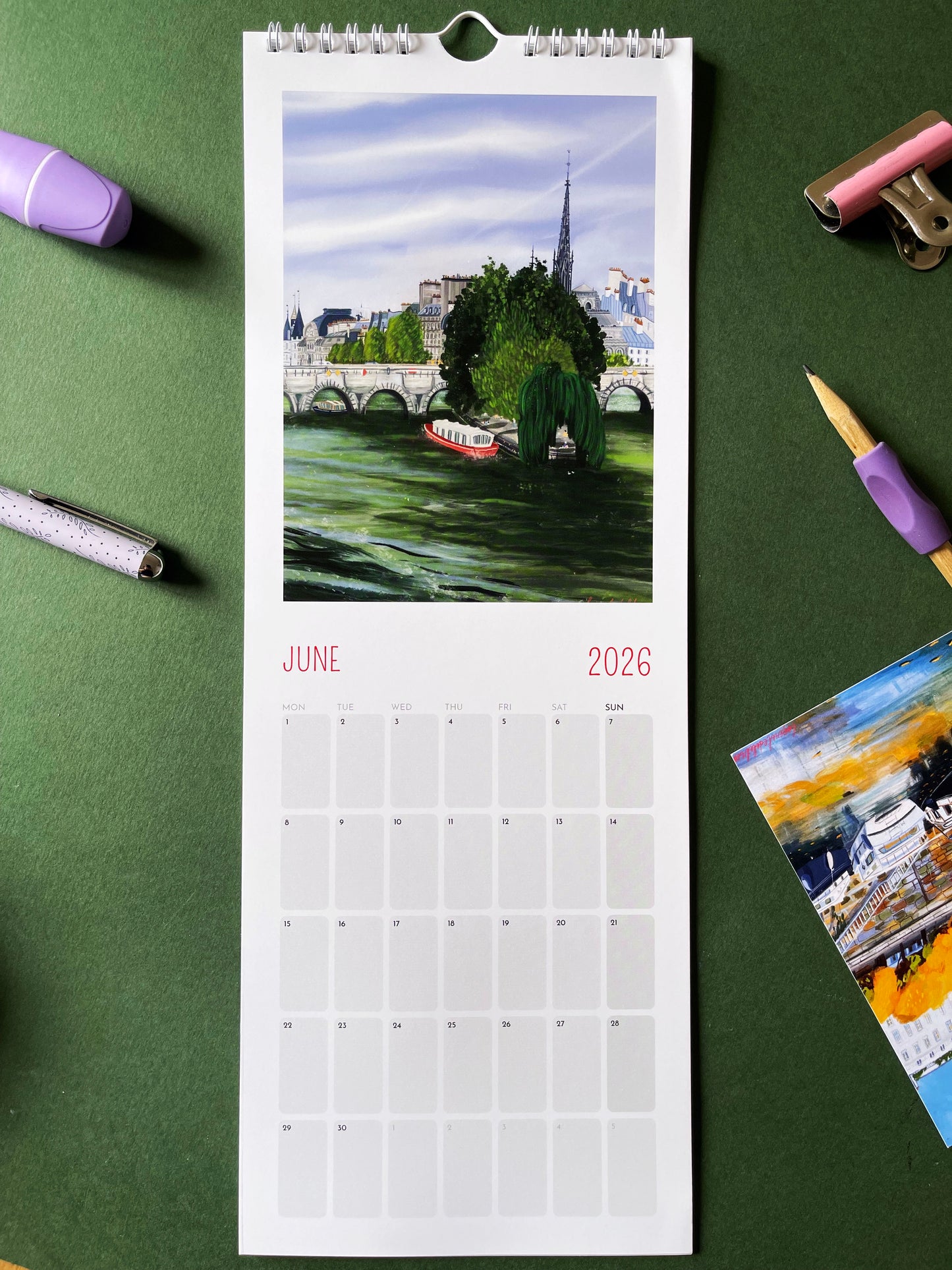 wall calendar 2026 -One Happy Year in Paris