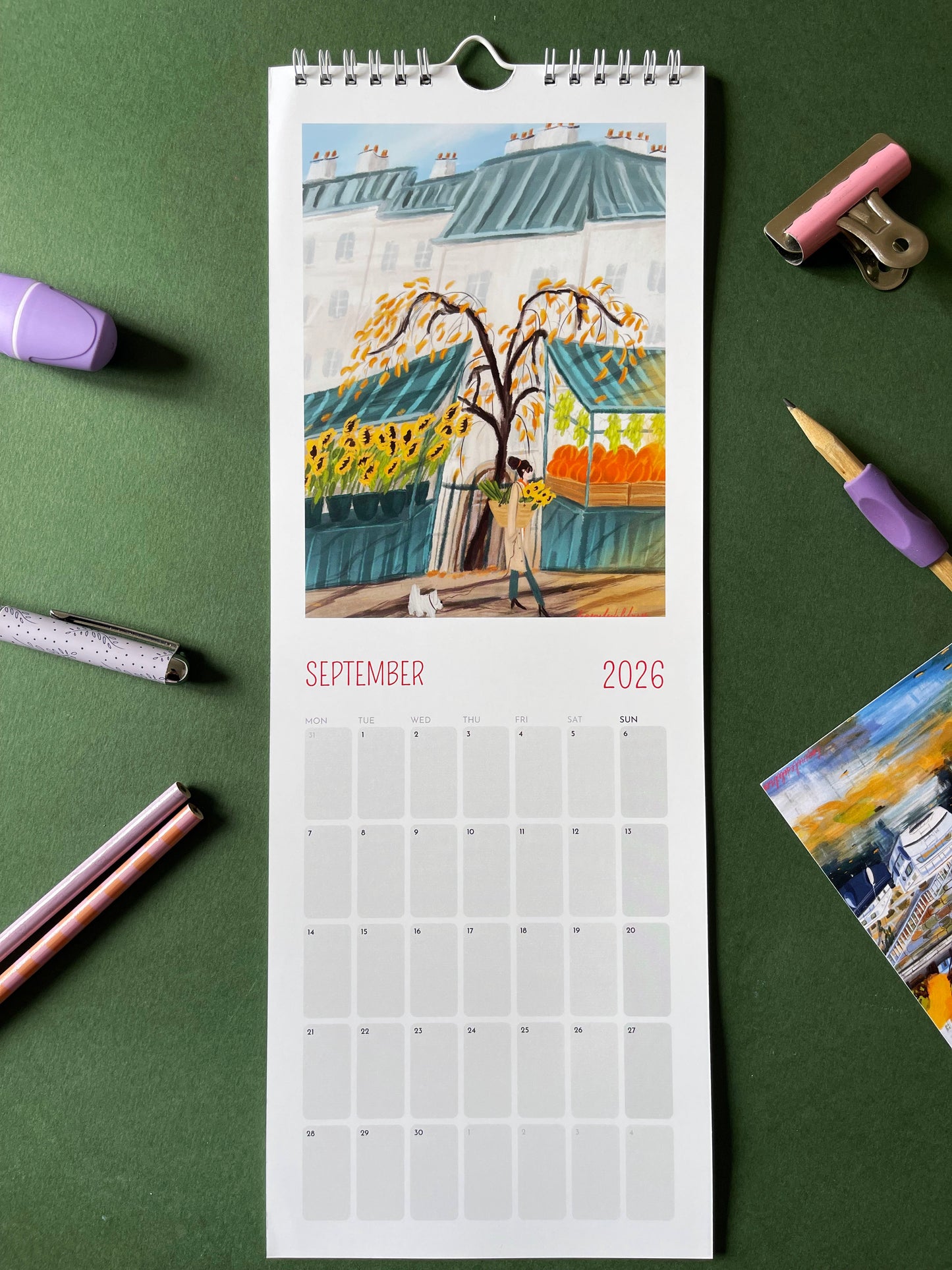 wall calendar 2026 -One Happy Year in Paris