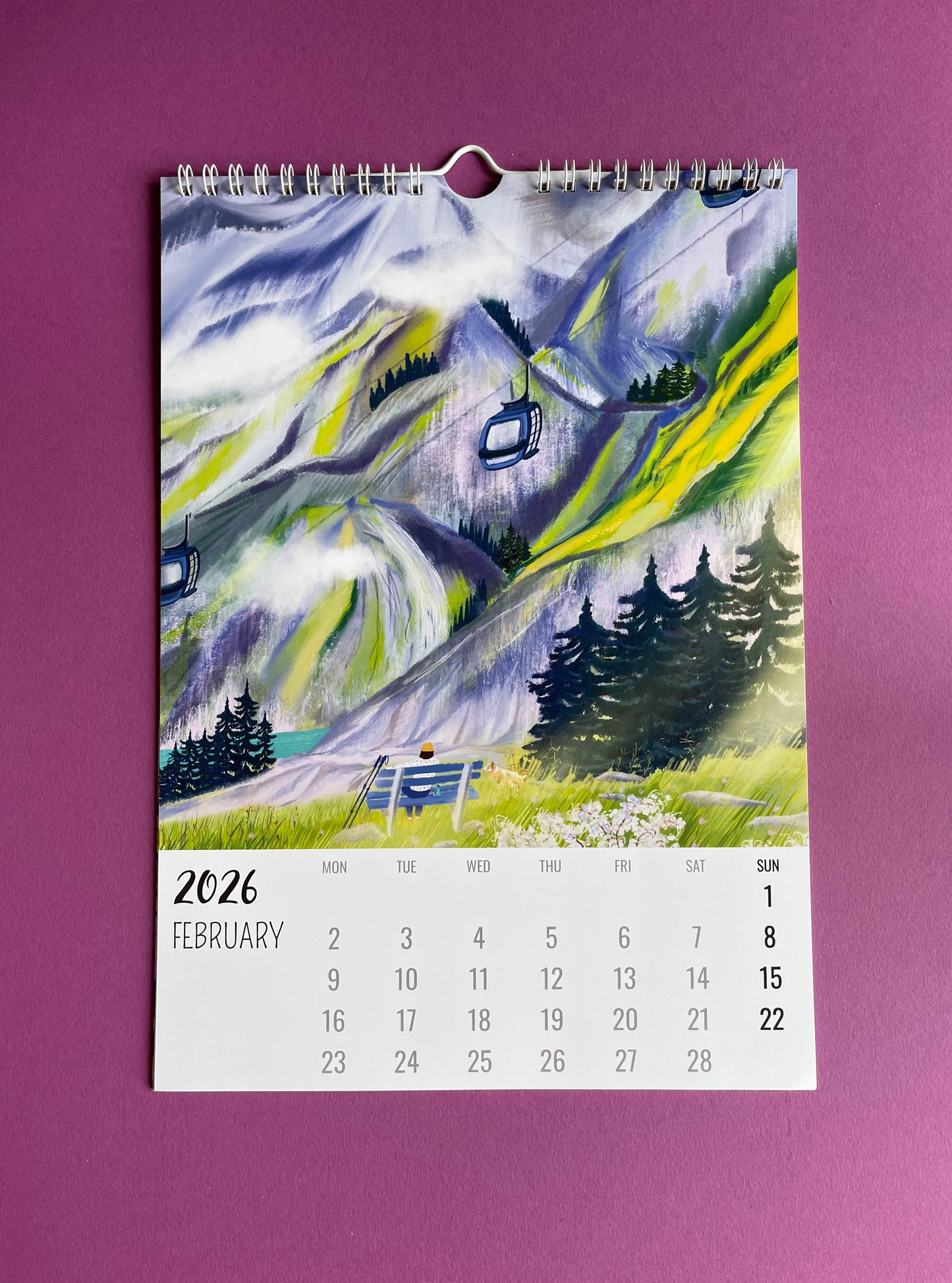 Wall calendar 2026| French Journey 2026 illustrated calendar| France travel calendar