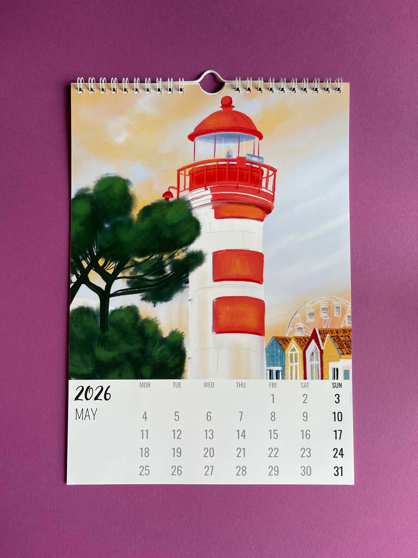 Wall calendar 2026| French Journey 2026 illustrated calendar| France travel calendar