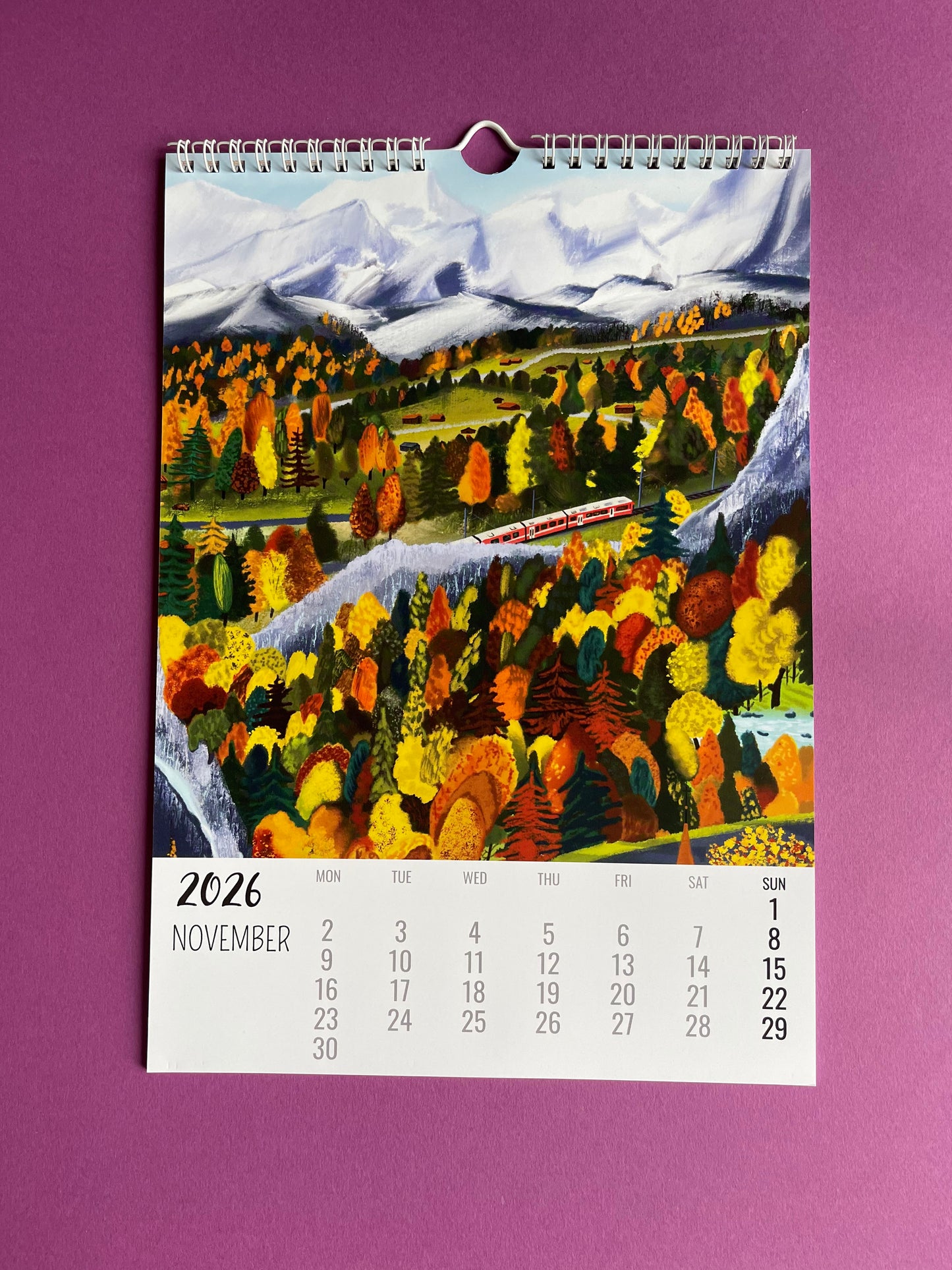 Wall calendar 2026| French Journey 2026 illustrated calendar| France travel calendar