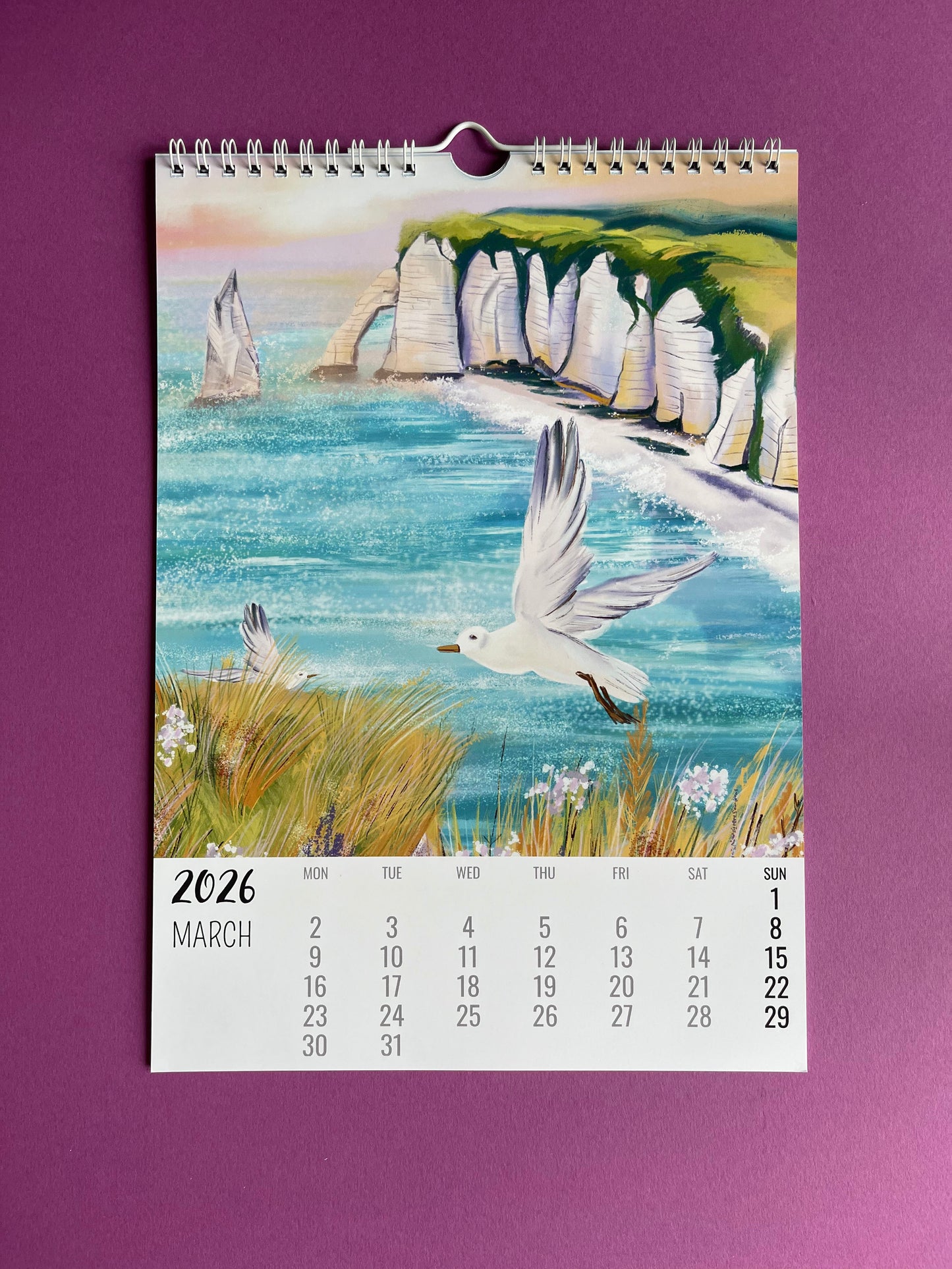 Wall calendar 2026| French Journey 2026 illustrated calendar| France travel calendar