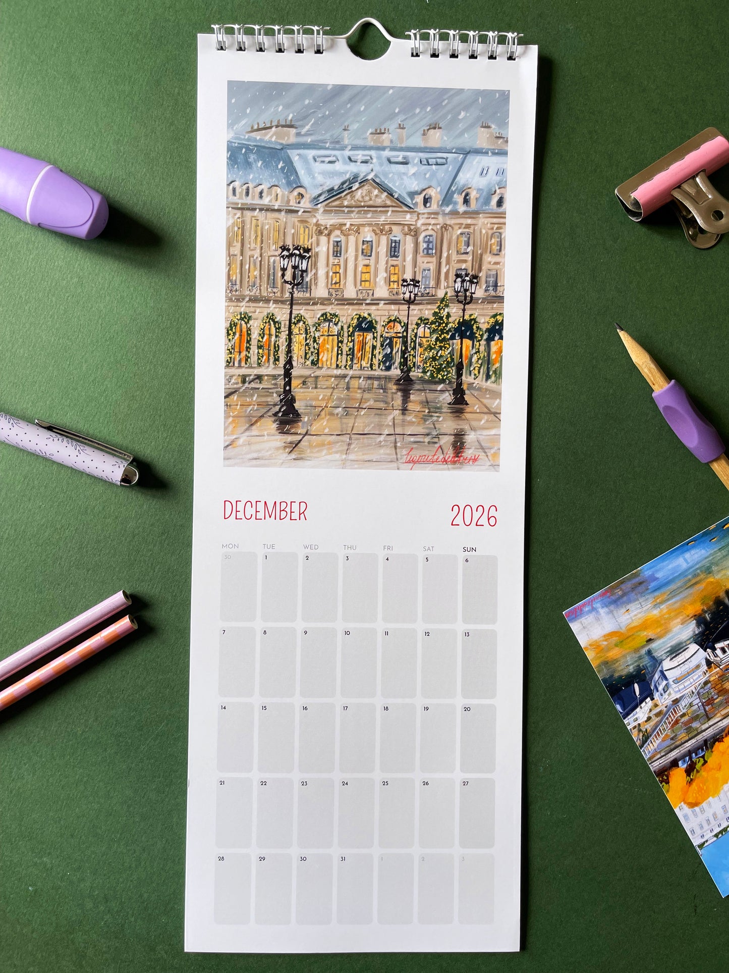 wall calendar 2026 -One Happy Year in Paris