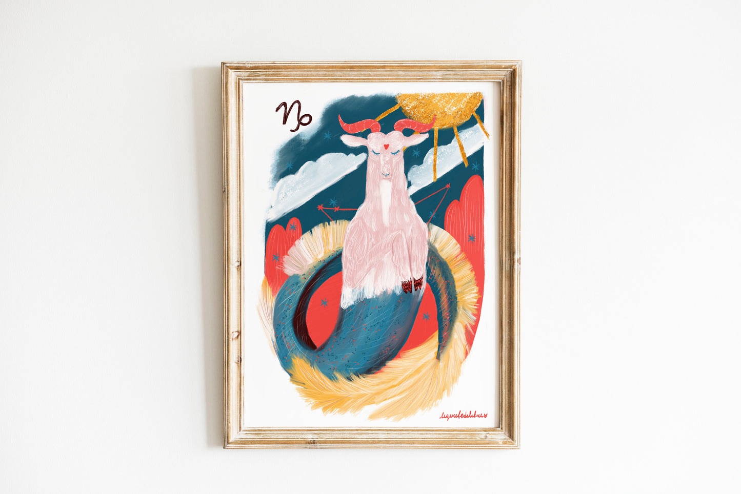 Capricorn Zodiac Sign Art Print