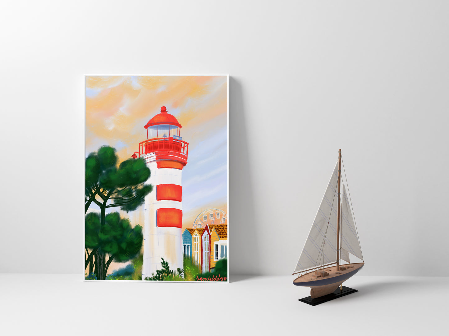 La Rochelle lighthouse poster