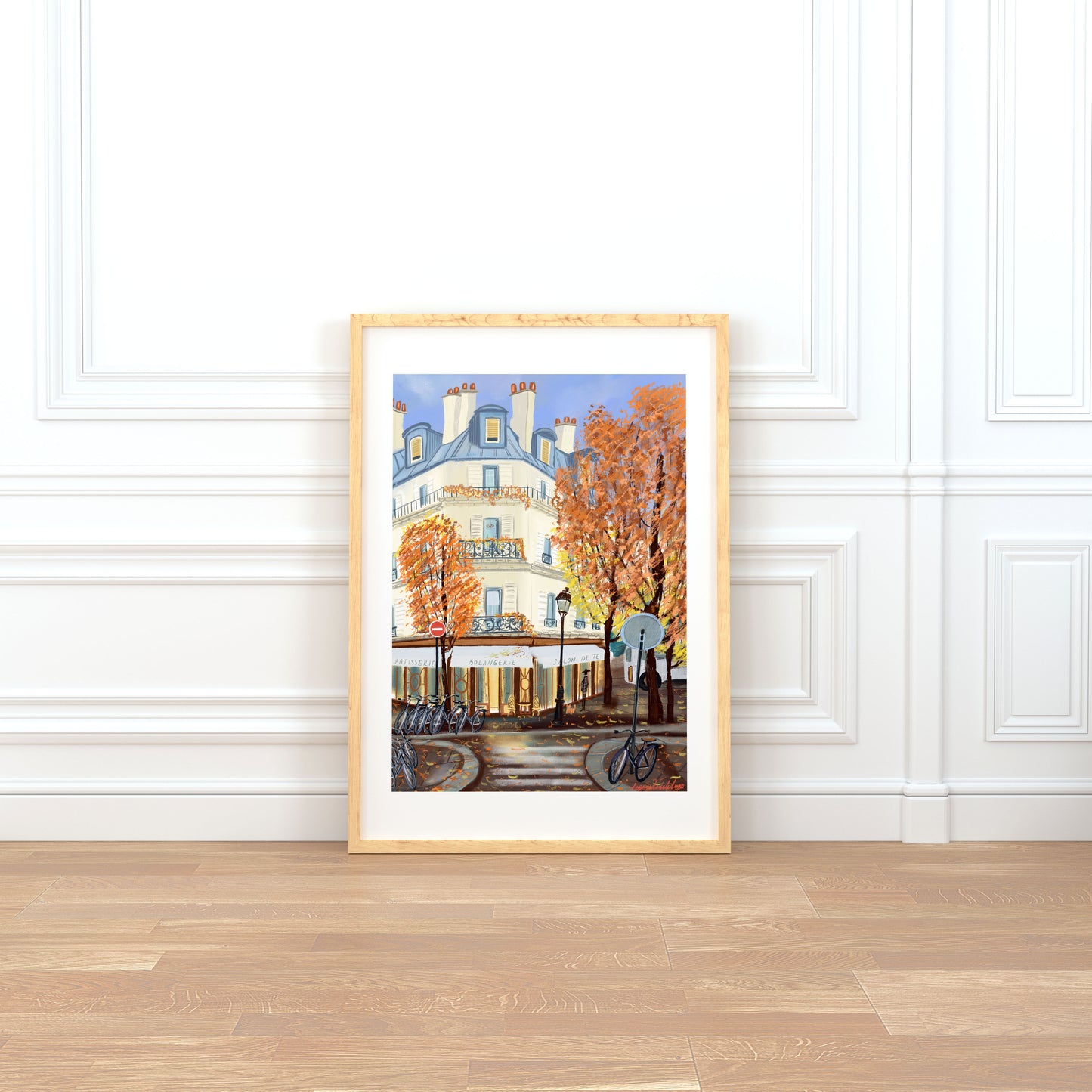 Parisian autumn scene