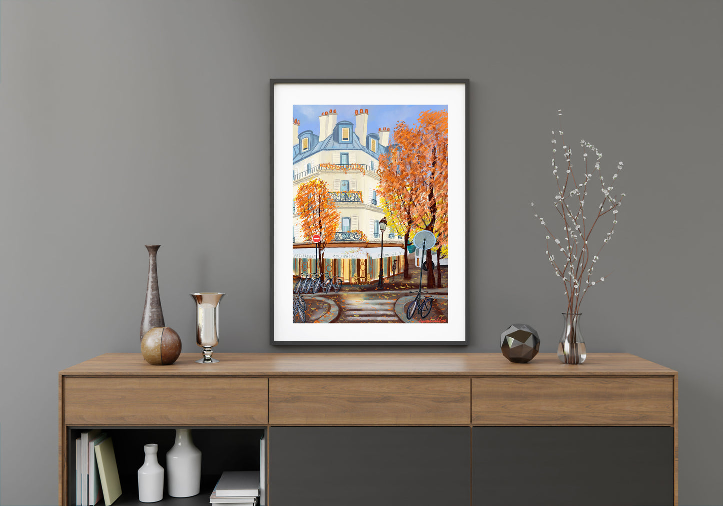 Parisian autumn scene